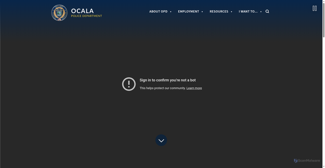Security scan screenshot of https://www.ocalapd.gov/