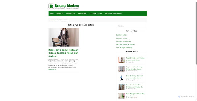 Security scan screenshot of https://murrysvilleauto.com/category/setelan-batik