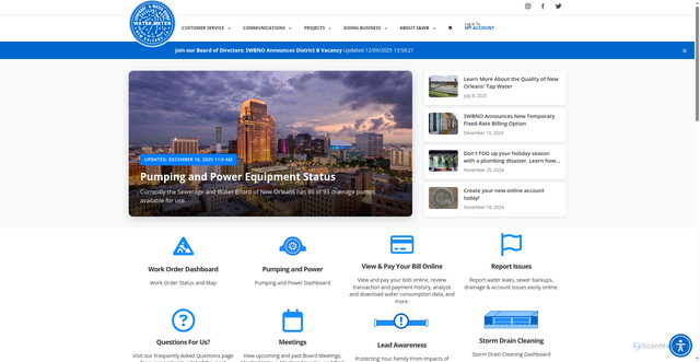 Security scan screenshot of https://www.swbno.org/