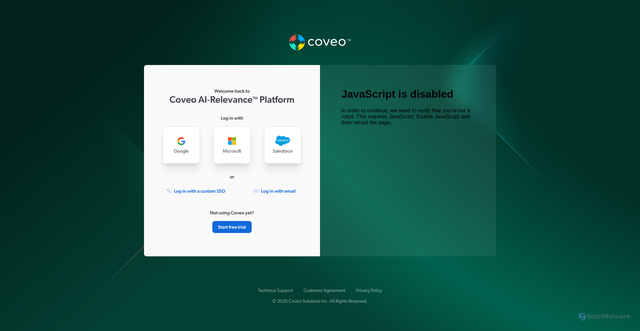 Security scan screenshot of https://npra-usageanalytics.cloud.coveo.com