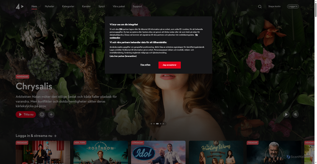 Security scan screenshot of https://to.tv4play.se/