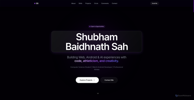 Security scan screenshot of https://shubhamportfolio-hnfxpv97n5.edgeone.app/