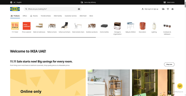 Security scan screenshot of https://www.ikea.com/ae/en/