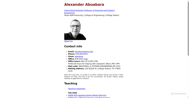 Security scan screenshot of https://abuabara.com