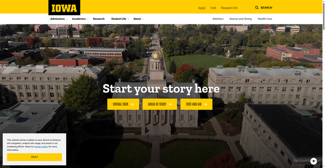 Security scan screenshot of https://uiowa.edu/