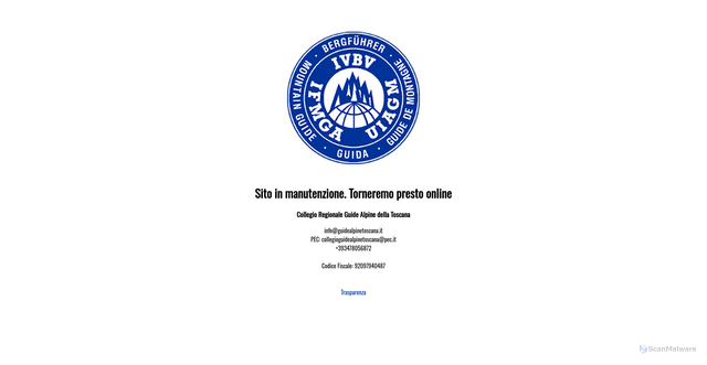 Security scan screenshot of https://www.guidealpinetoscana.it/