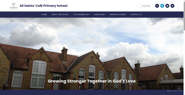 Security scan screenshot of http://www.allsaints.merton.sch.uk