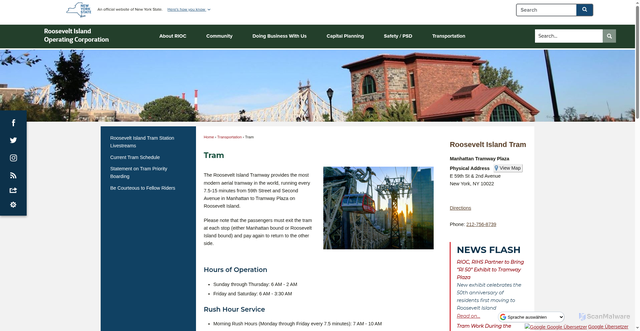 Security scan screenshot of https://rioc.ny.gov/302/Tram