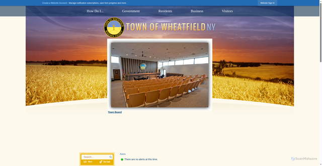 Security scan screenshot of https://wheatfield-ny.gov/