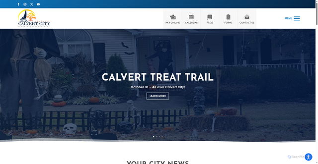Security scan screenshot of https://calvertcityky.gov/