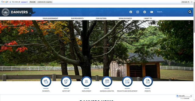 Security scan screenshot of https://www.danversma.gov/