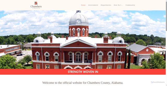 Security scan screenshot of https://chamberscountyal.gov/
