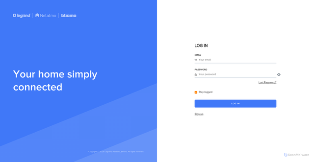 Security scan screenshot of https://home.netatmo.com