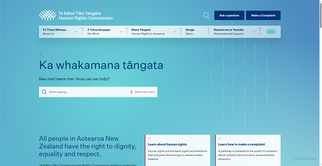 Security scan screenshot of https://tikatangata.org.nz