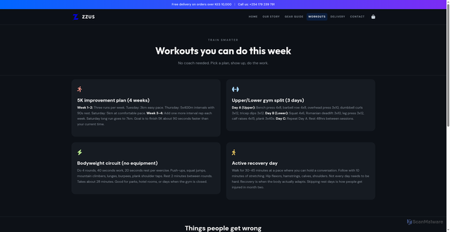 Security scan screenshot of http://vibestellar.org/peak-routines.html