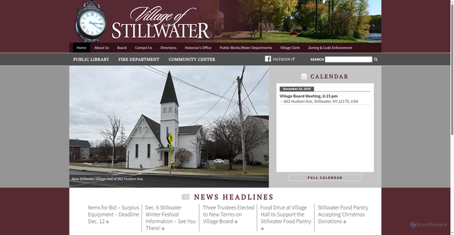Security scan screenshot of https://villageofstillwaterny.gov/