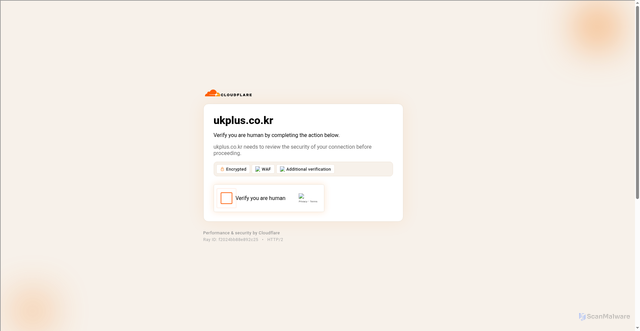 Security scan screenshot of https://ukplus.co.kr