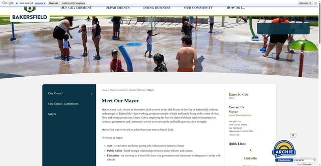 Security scan screenshot of https://www.bakersfieldcity.us/408/Mayor