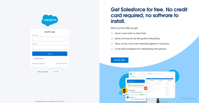 Security scan screenshot of https://usa230.sfdc-lywfpd.salesforce.com