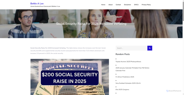 Security scan screenshot of https://bettiealeej.pages.dev/ucasi-social-security-raise-for-2025-increased-vertaling-agqzm/
