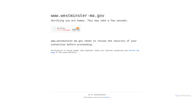 Security scan screenshot of https://www.westminster-ma.gov/