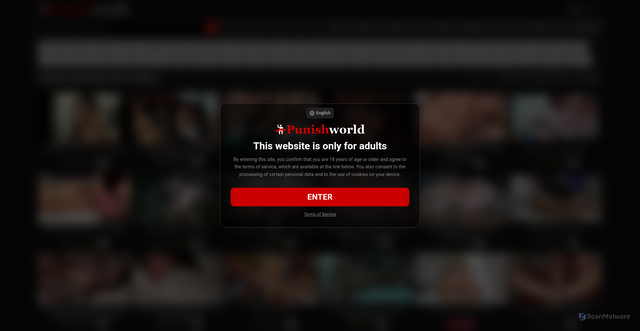 Security scan screenshot of https://Punishworld.com