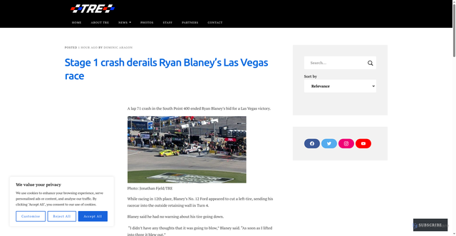 Security scan screenshot of https://theracingexperts.com/stage-1-crash-derails-ryan-blaneys-las-vegas-race/