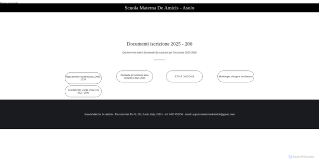 Security scan screenshot of https://www.maternadeamicis.it/