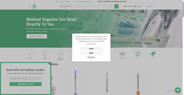 Security scan screenshot of https://ukmedi.co.uk
