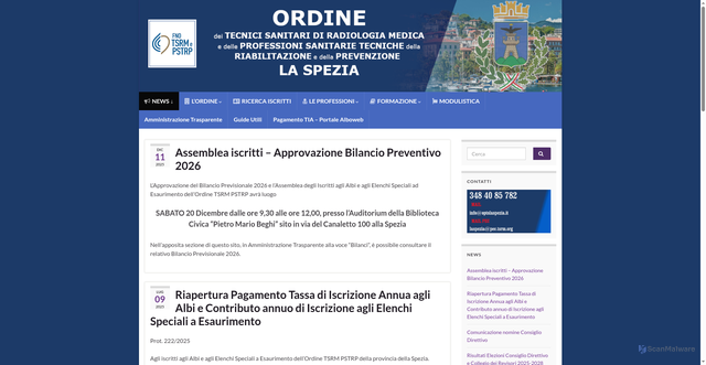 Security scan screenshot of https://optslaspezia.it/