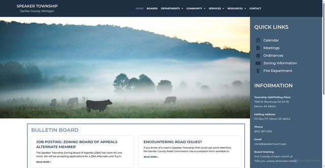 Security scan screenshot of https://speakertwpmi.gov/