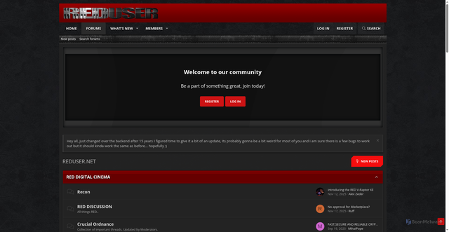 Security scan screenshot of https://reduser.net