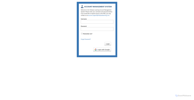 Security scan screenshot of https://ams.infobaselearning.com