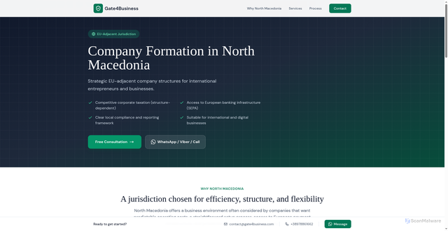 Security scan screenshot of http://companyformationmk.com/