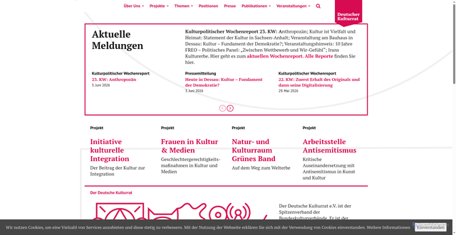 Security scan screenshot of http://www.kulturrat.de