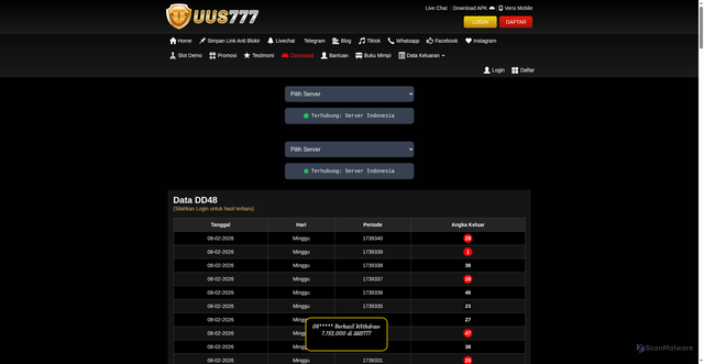 Security scan screenshot of https://xn--12cacubcj2a0hrabcw5sla2aic0ec1l0hma0n4a.net/desktop/data/dd48?m=4