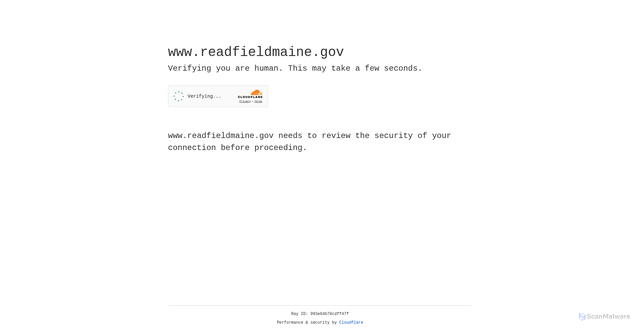 Security scan screenshot of https://www.readfieldmaine.gov/