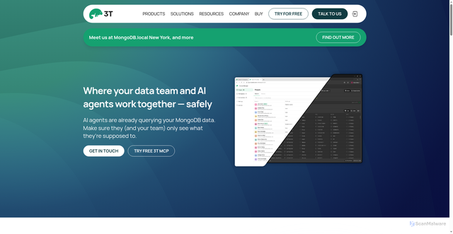 Security scan screenshot of https://3t.io
