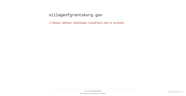 Security scan screenshot of https://villageofgrantsburg.gov/