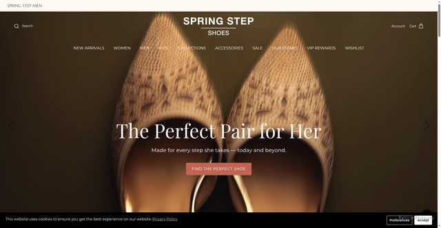 Security scan screenshot of https://www.springstepshoes.com