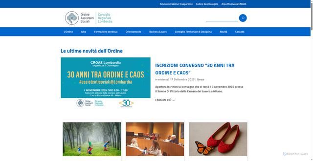 Security scan screenshot of https://ordineaslombardia.it/