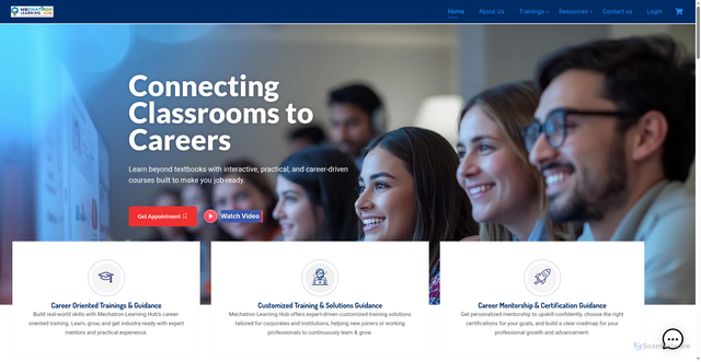 Security scan screenshot of https://mechatronlearning.live/