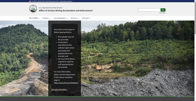 Security scan screenshot of https://osmre.gov/