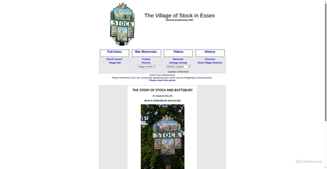 Security scan screenshot of http://www.stock.org.uk