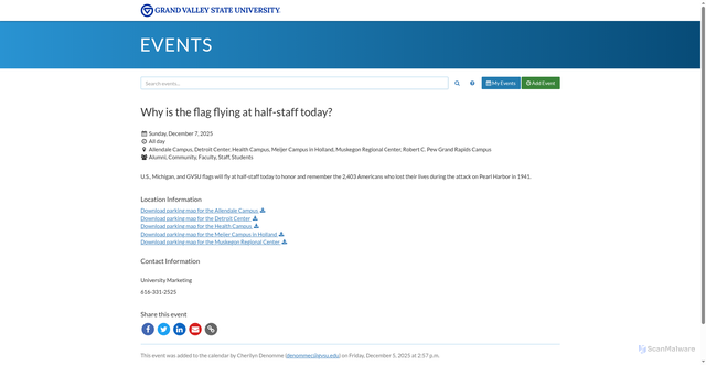 Security scan screenshot of https://www.gvsu.edu/events/why-is-the-flag-flying-at-halfstaff-today-487760.htm