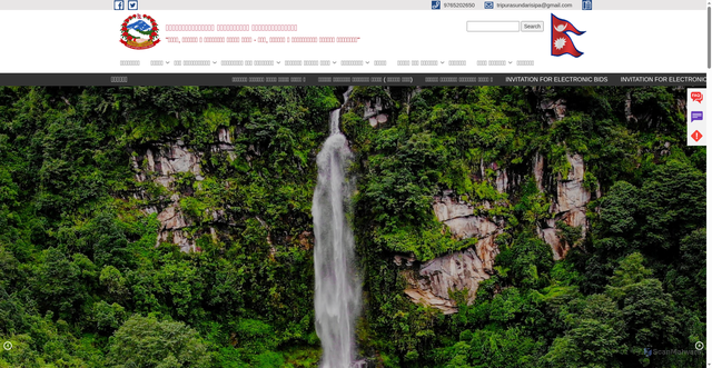 Security scan screenshot of https://tripurasundarimunsindhupalchowk.gov.np/