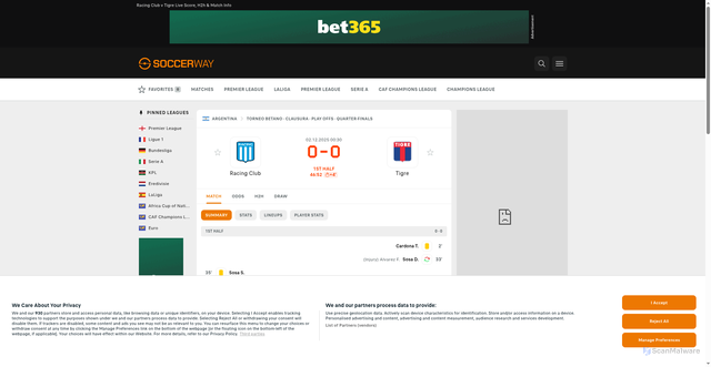 Security scan screenshot of https://ke.soccerway.com/match/racing-club-OhapHPm9/tigre-nkwO1uw4/