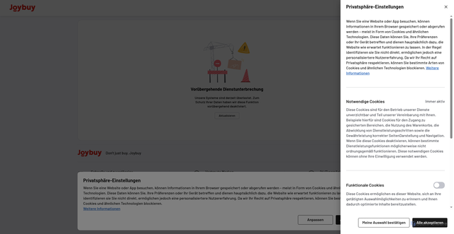 Security scan screenshot of https://joybuy.de