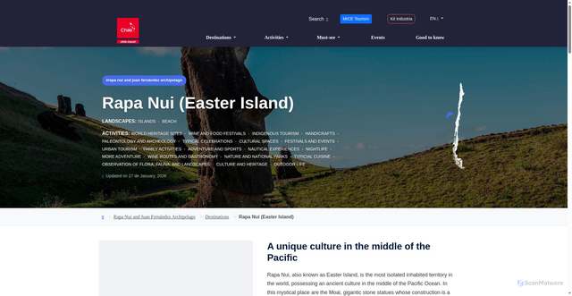 Security scan screenshot of https://chile.travel/en/destinations/rapa-nui-easter-island/