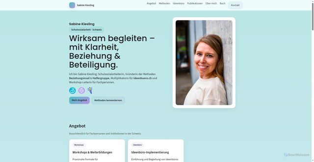 Security scan screenshot of https://sabinekiesling.ch/